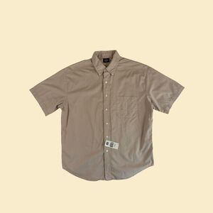 Vintage Dockers 2000s L shirt, new old stock mens khaki/tan button down